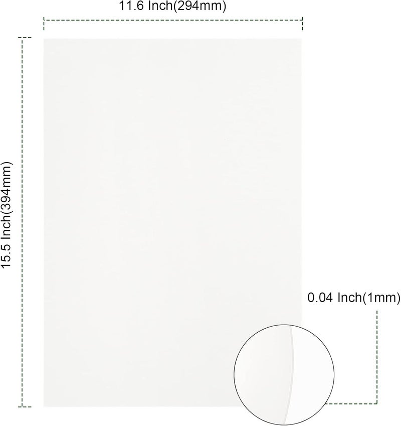 PINGEUI 50 Pack 11.5 x 15.5 Inch White Chipboard Sheets,40 pt White Chipboard, Medium Weight Cardboard Sheets for Scrapbook, Art Crafts, Arts Projects, Backing Boards, Frames - Image 2